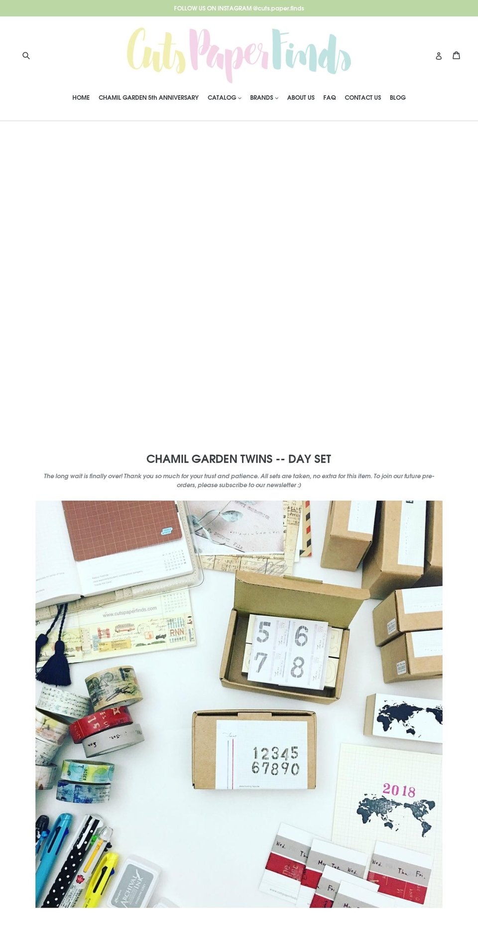 cutspaperfinds.com — Shopify storefront screenshot