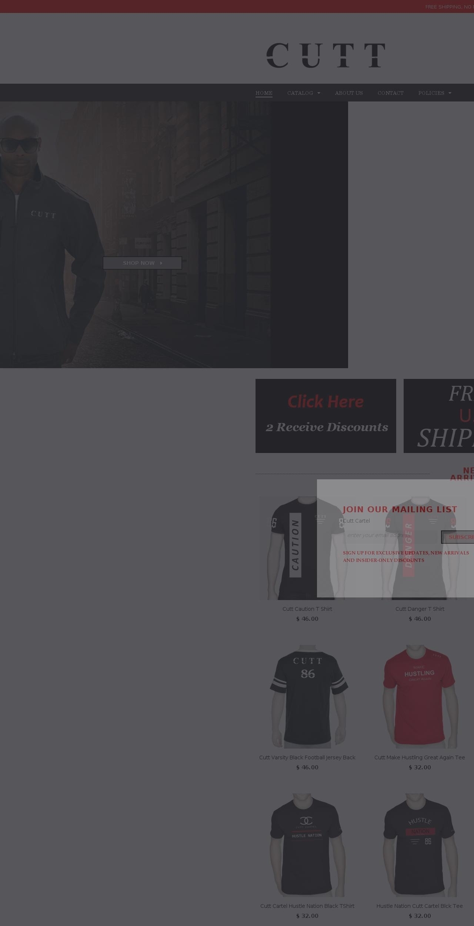 cuttcartel.com shopify website screenshot