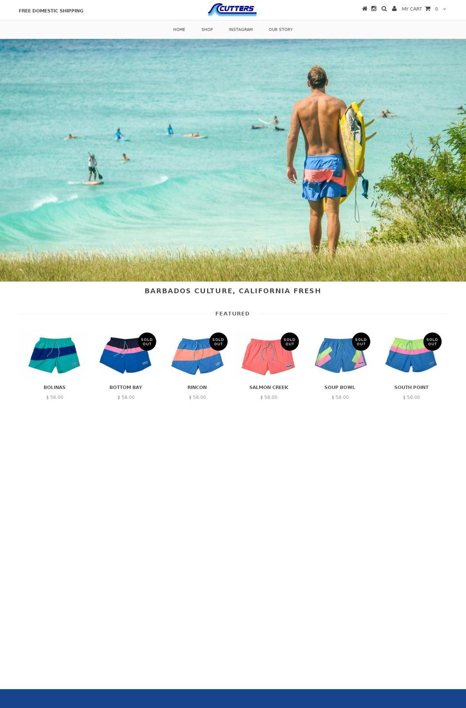 cuttersapparel.com — Shopify storefront screenshot