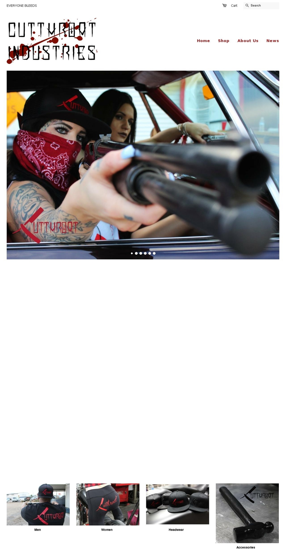 cutthroatind.com — Shopify storefront screenshot
