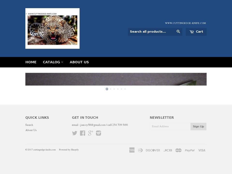 cuttingedge-knife.com shopify website screenshot