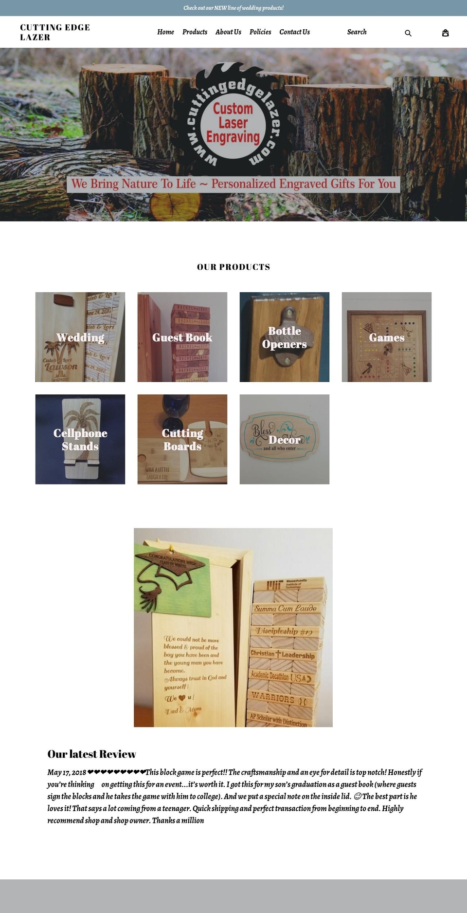 cuttingedgelazer.com — Shopify storefront screenshot