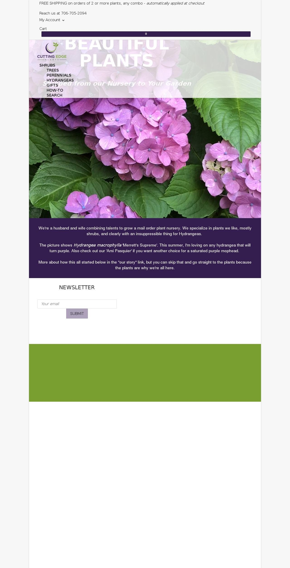cuttingedgeplants.com — Shopify storefront screenshot