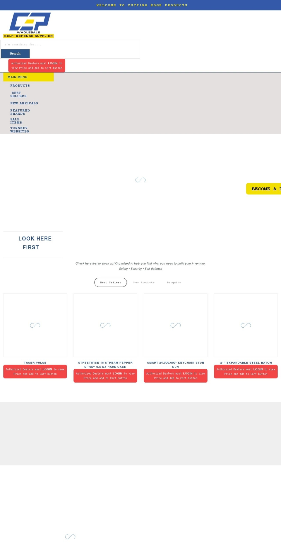 cuttingedgeproducts.com shopify website screenshot