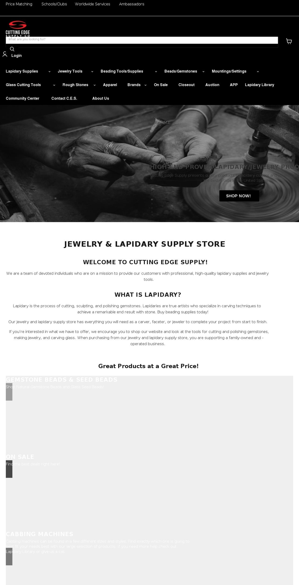 cuttingedgesupply.store shopify website screenshot