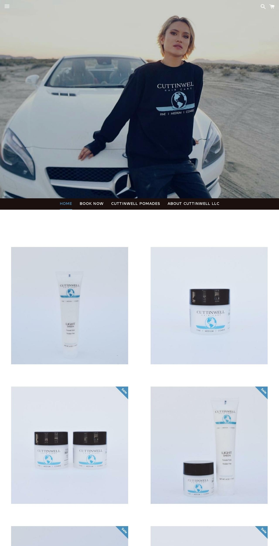 cuttinwell.com — Shopify storefront screenshot