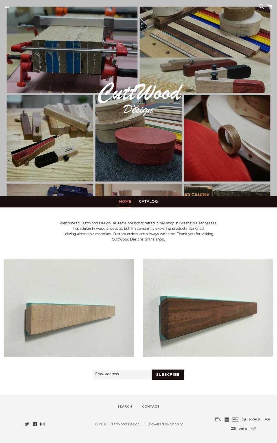 cuttwooddesign.com — Shopify storefront screenshot