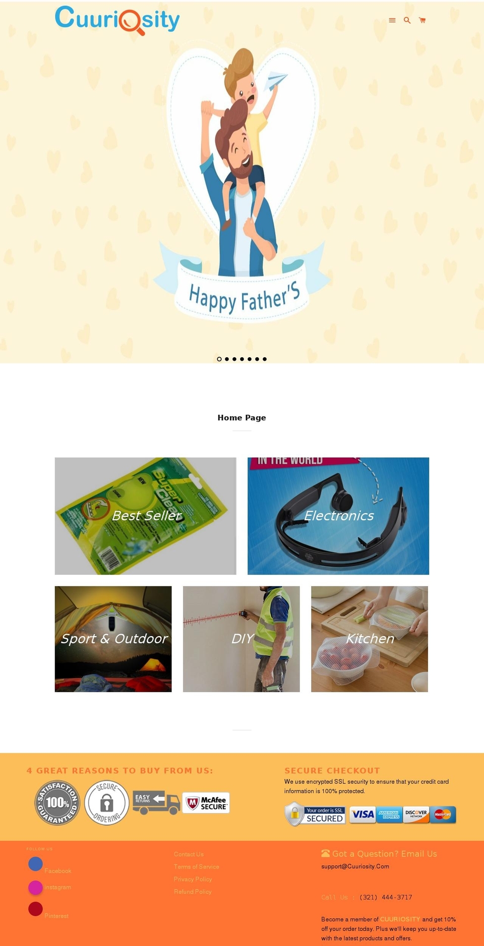 cuuriosity.com — Shopify storefront screenshot