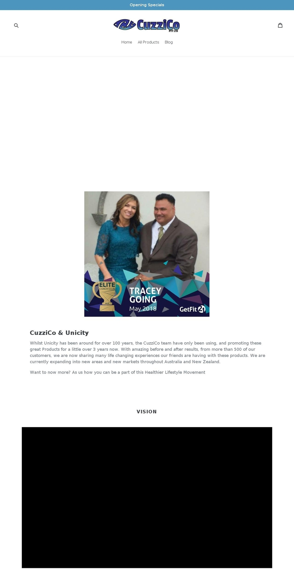 cuzzico.com — Shopify storefront screenshot