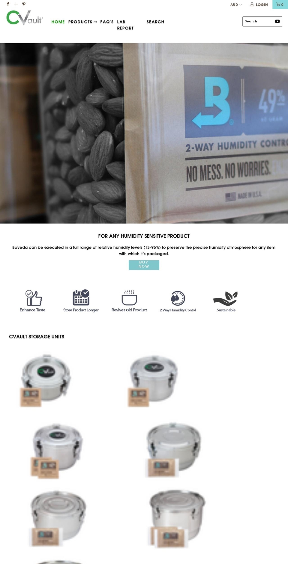 cvault.com.au shopify website screenshot