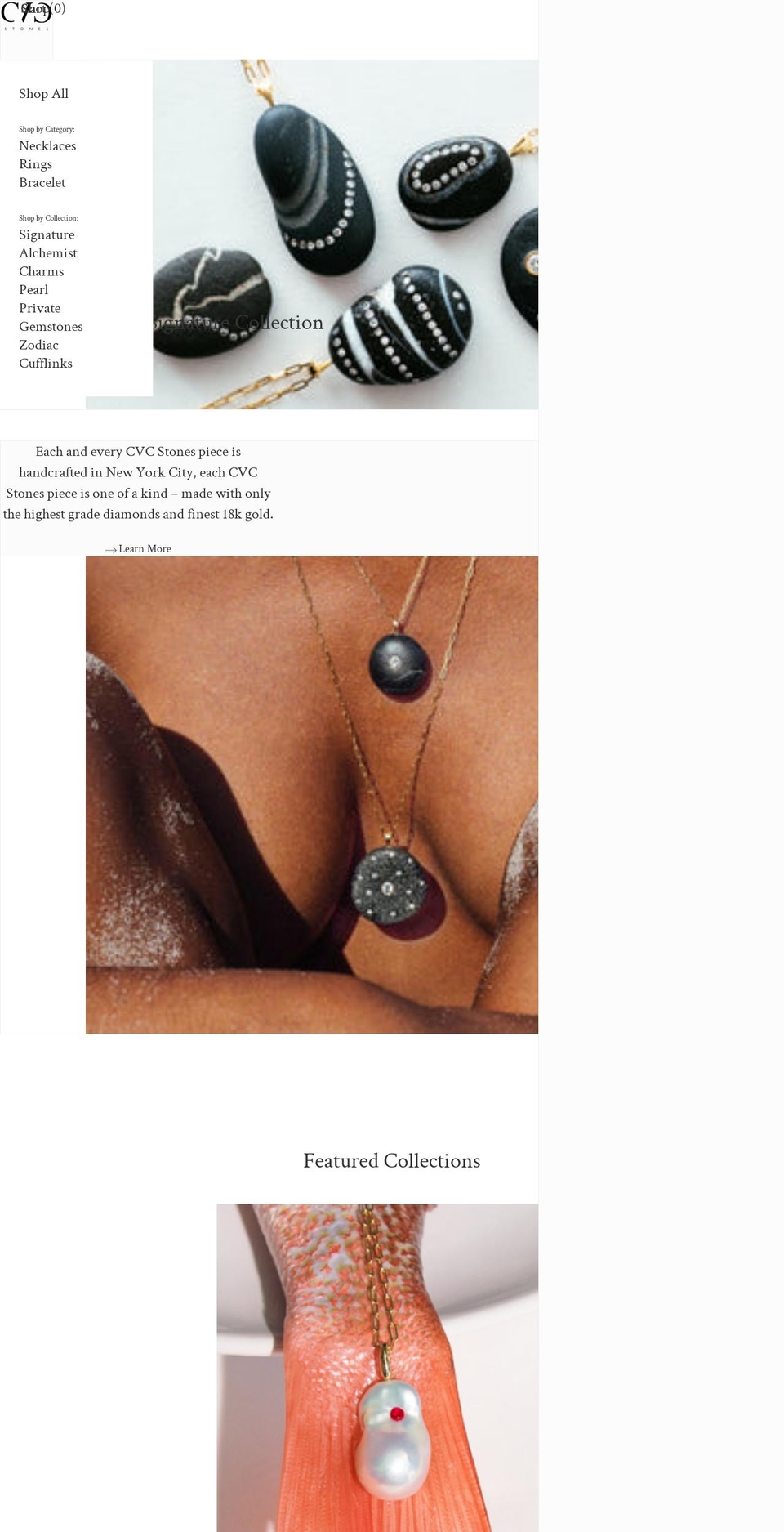 cvc-stones.com shopify website screenshot