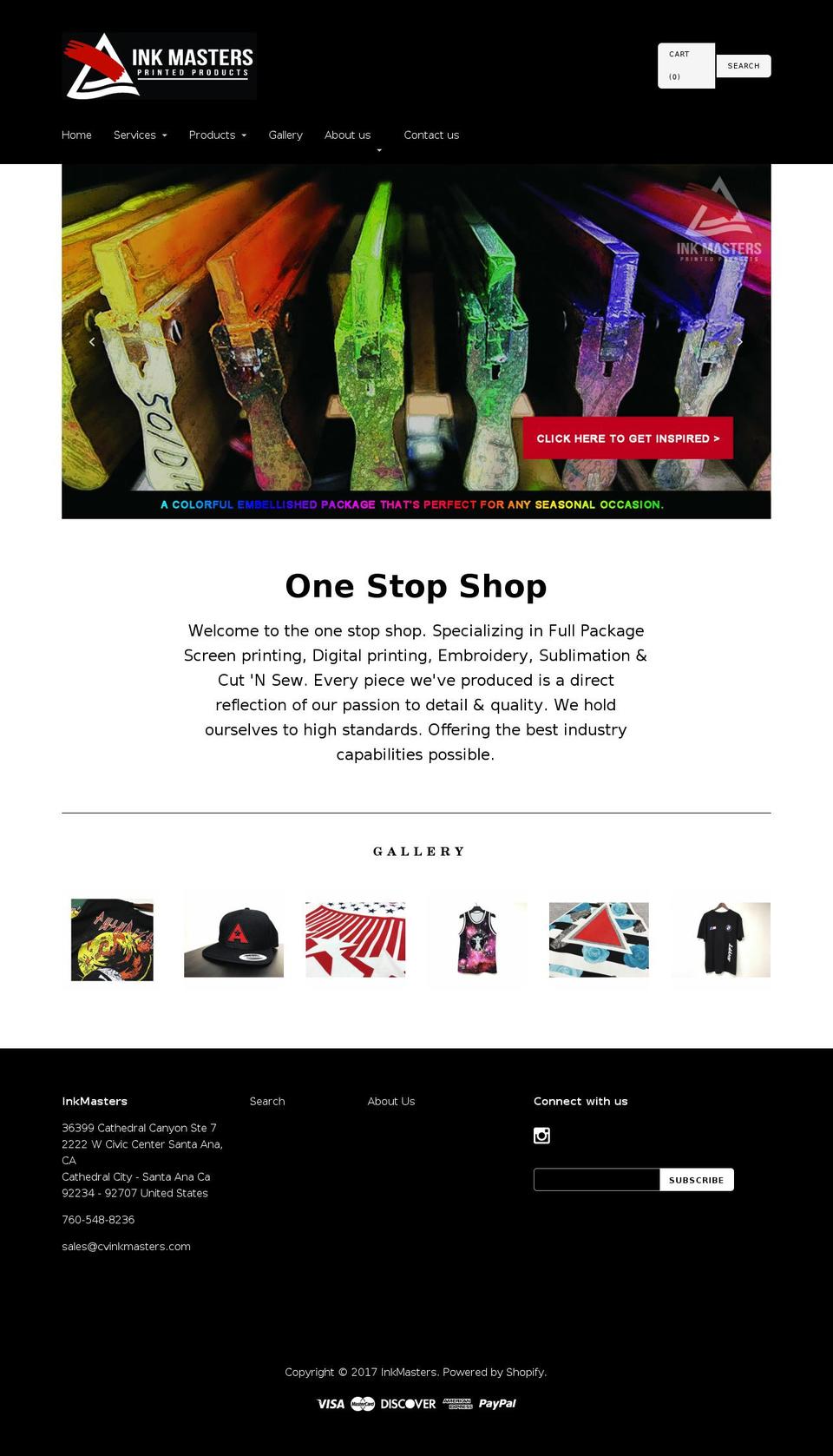Cypress Shopify theme site example cvinkmasters.com
