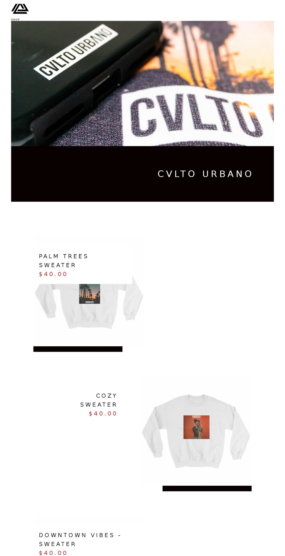 cvltourbano.com — Shopify storefront screenshot