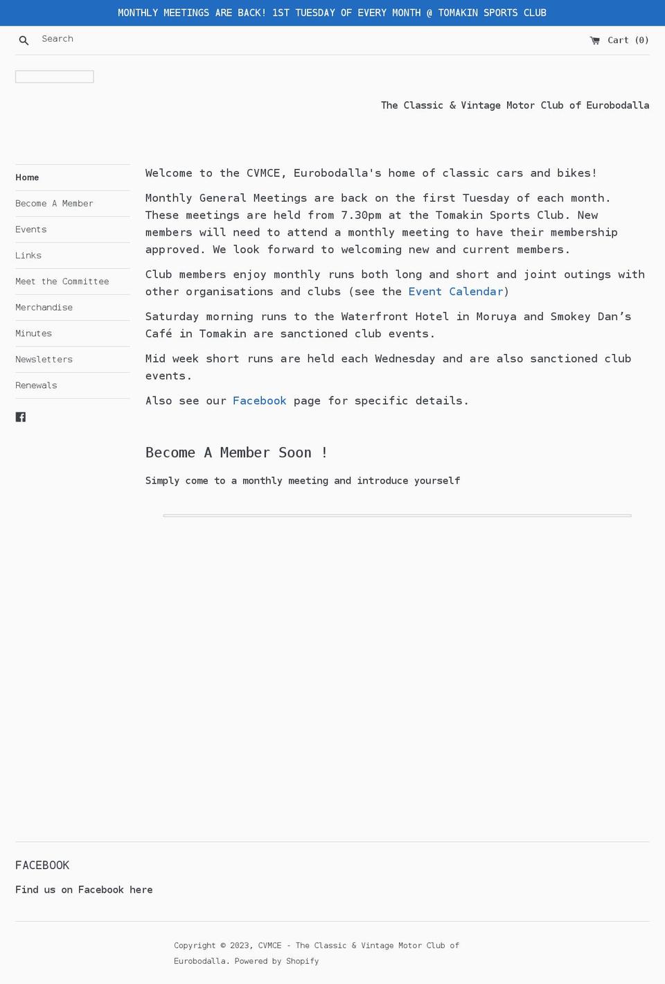 cvmce.org.au shopify website screenshot