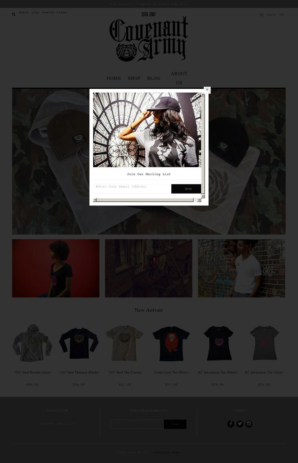 cvntarmy.com shopify website screenshot