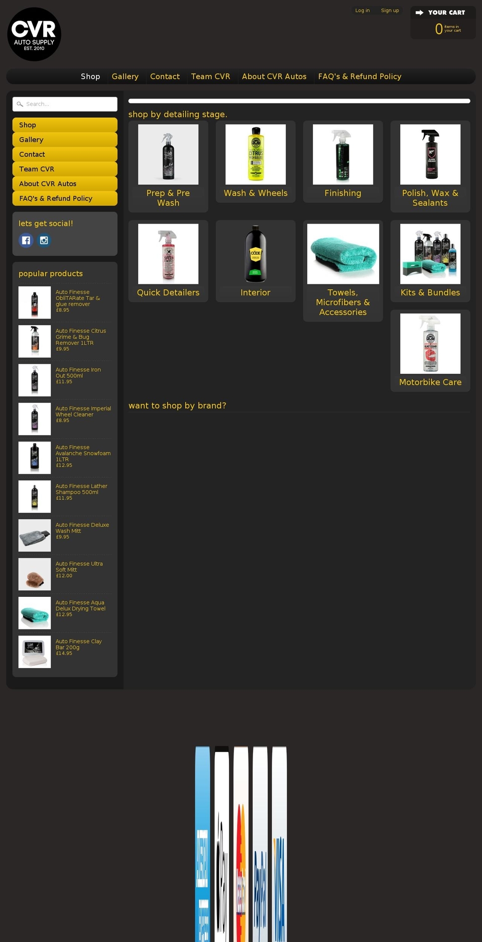 cvrautos.com shopify website screenshot