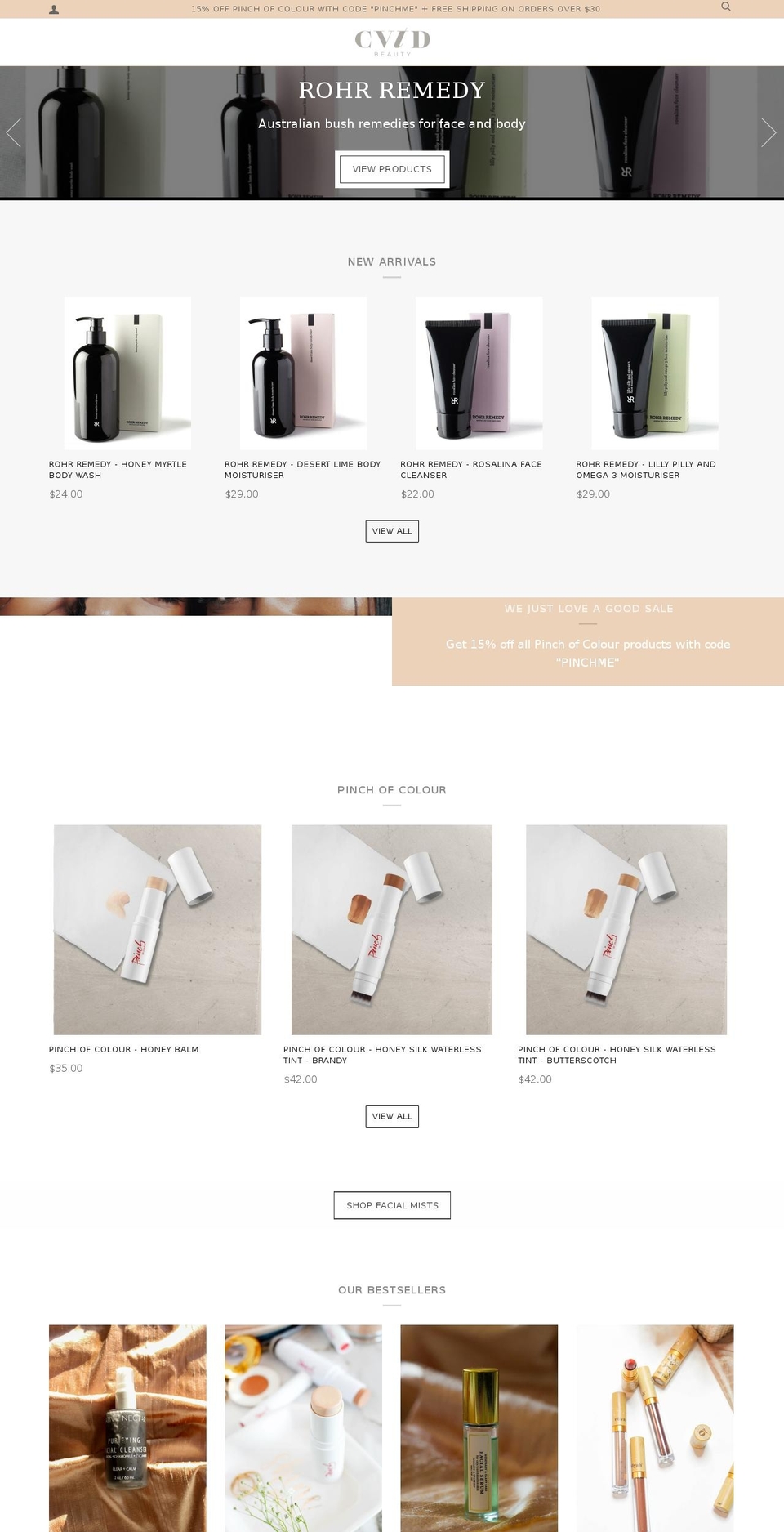 cvtdbeauty.com shopify website screenshot