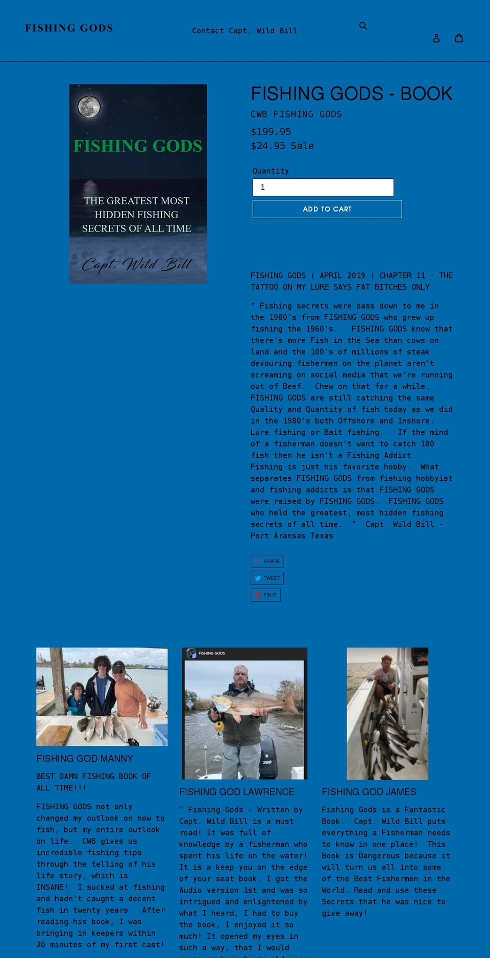 cwbfishinggods.com shopify website screenshot