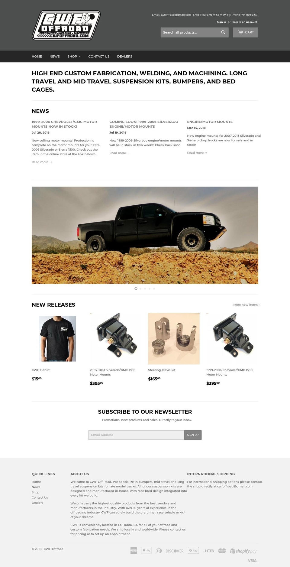 cwfoffroad.com shopify website screenshot