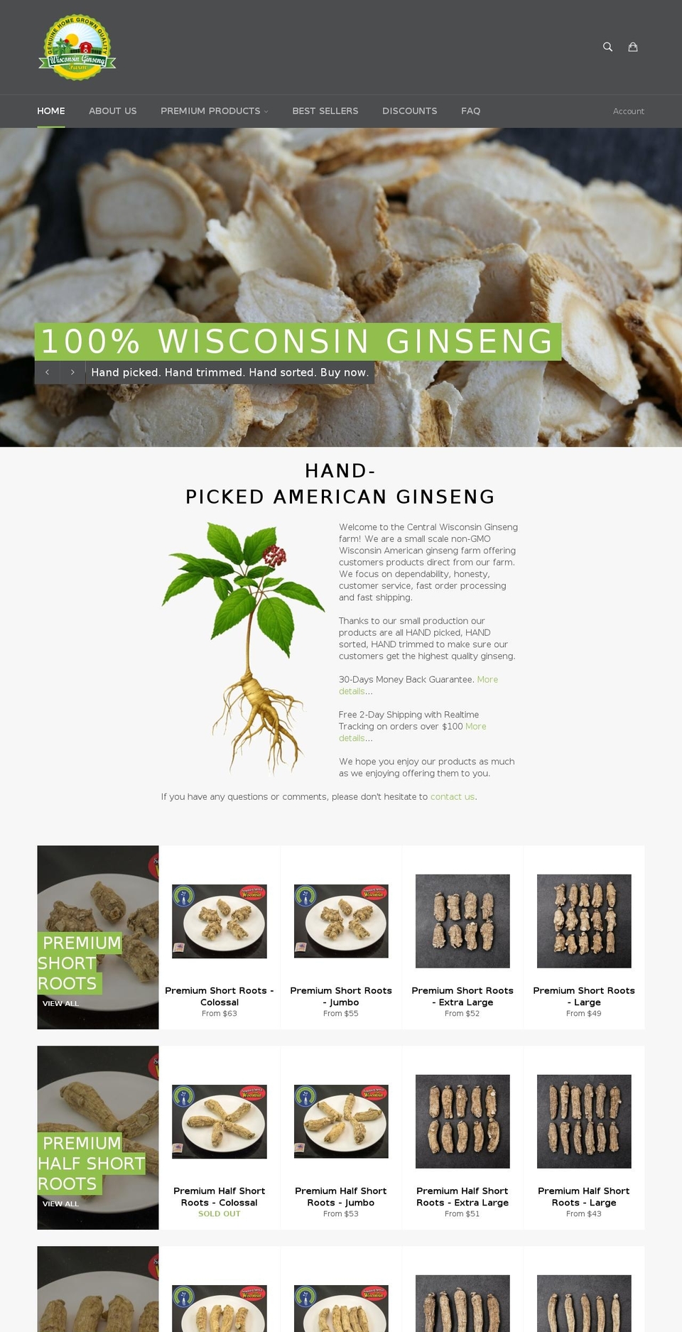 cwginseng.com — Shopify storefront screenshot