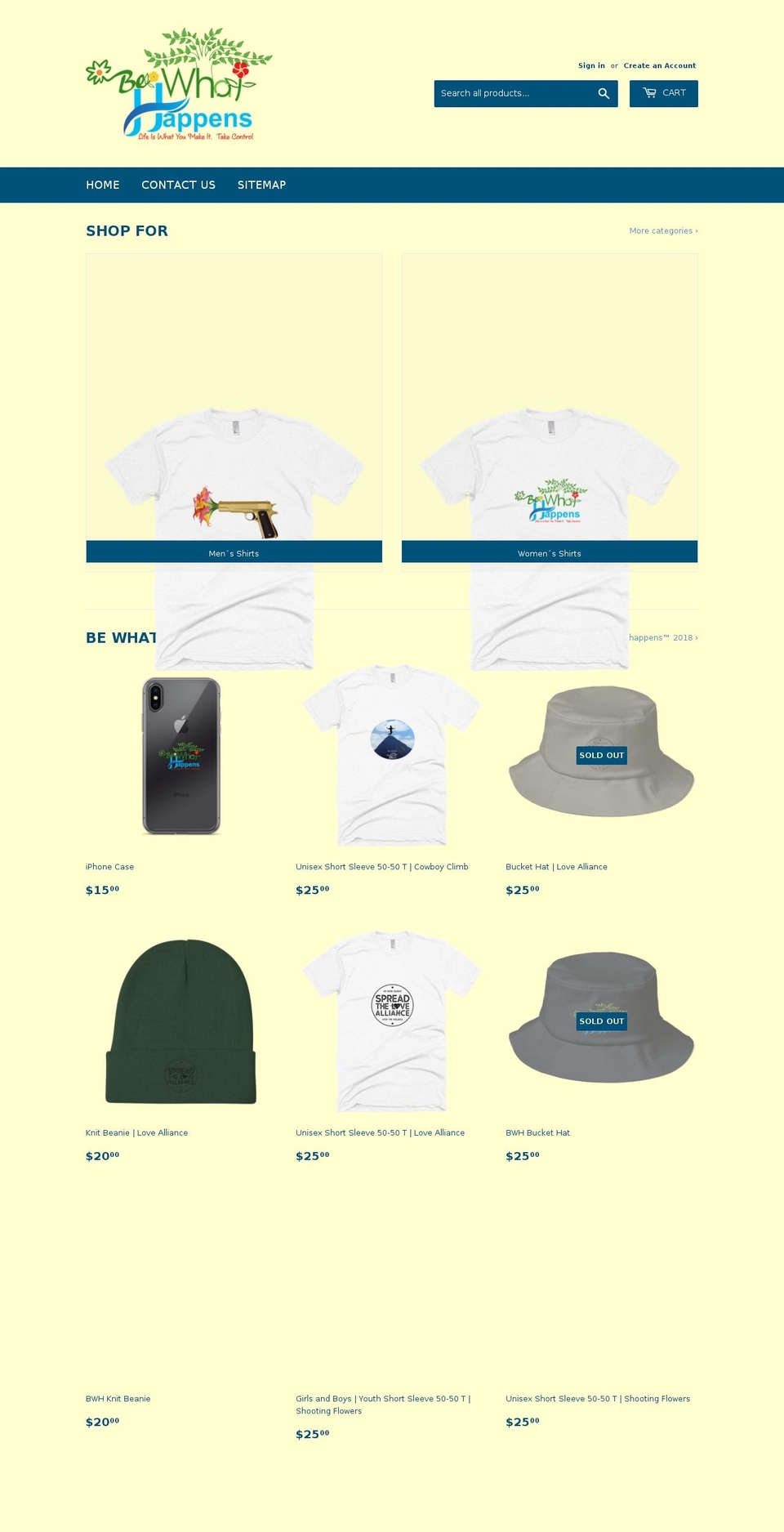 cwhathappens.com — Shopify storefront screenshot