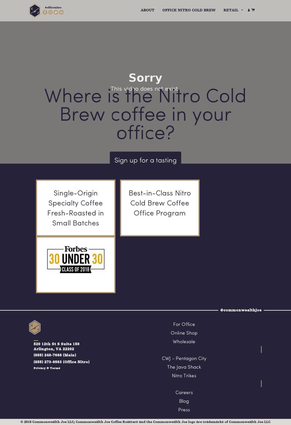 Dorothy for CWJ Shopify theme site example cwjcoffee.com