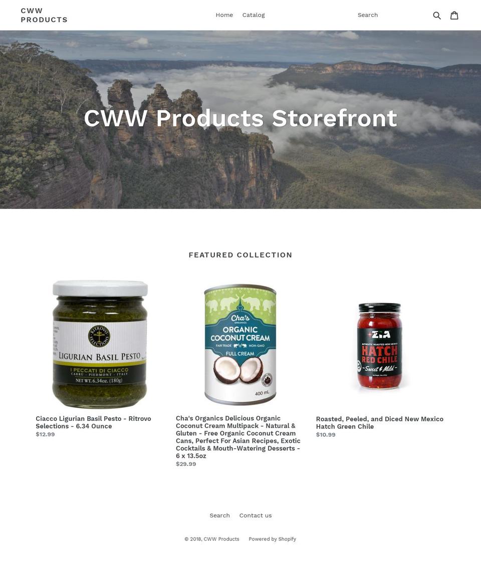 cwwproducts.com — Shopify storefront screenshot