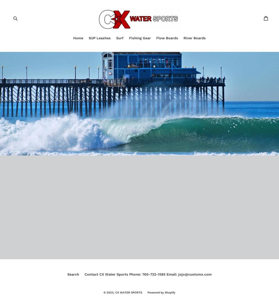 cxwatersports.com — Shopify storefront screenshot