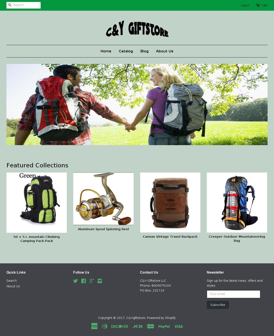 cy-outdoors.com shopify website screenshot