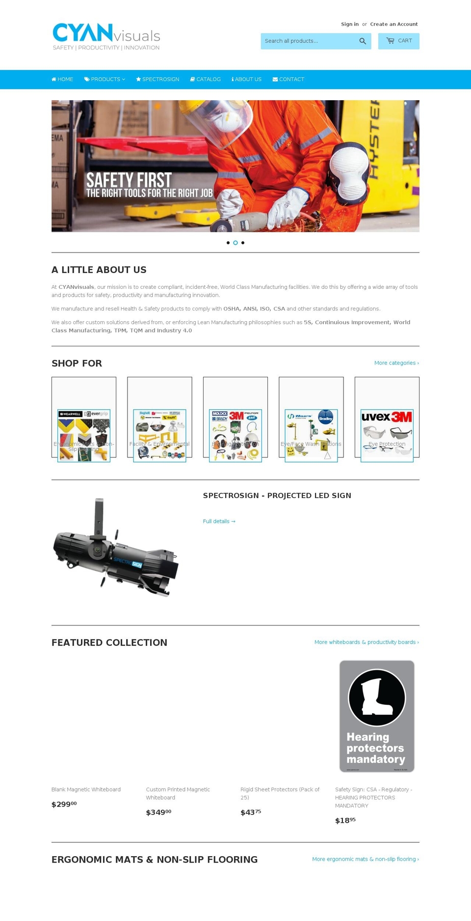 cyanvisuals.com shopify website screenshot