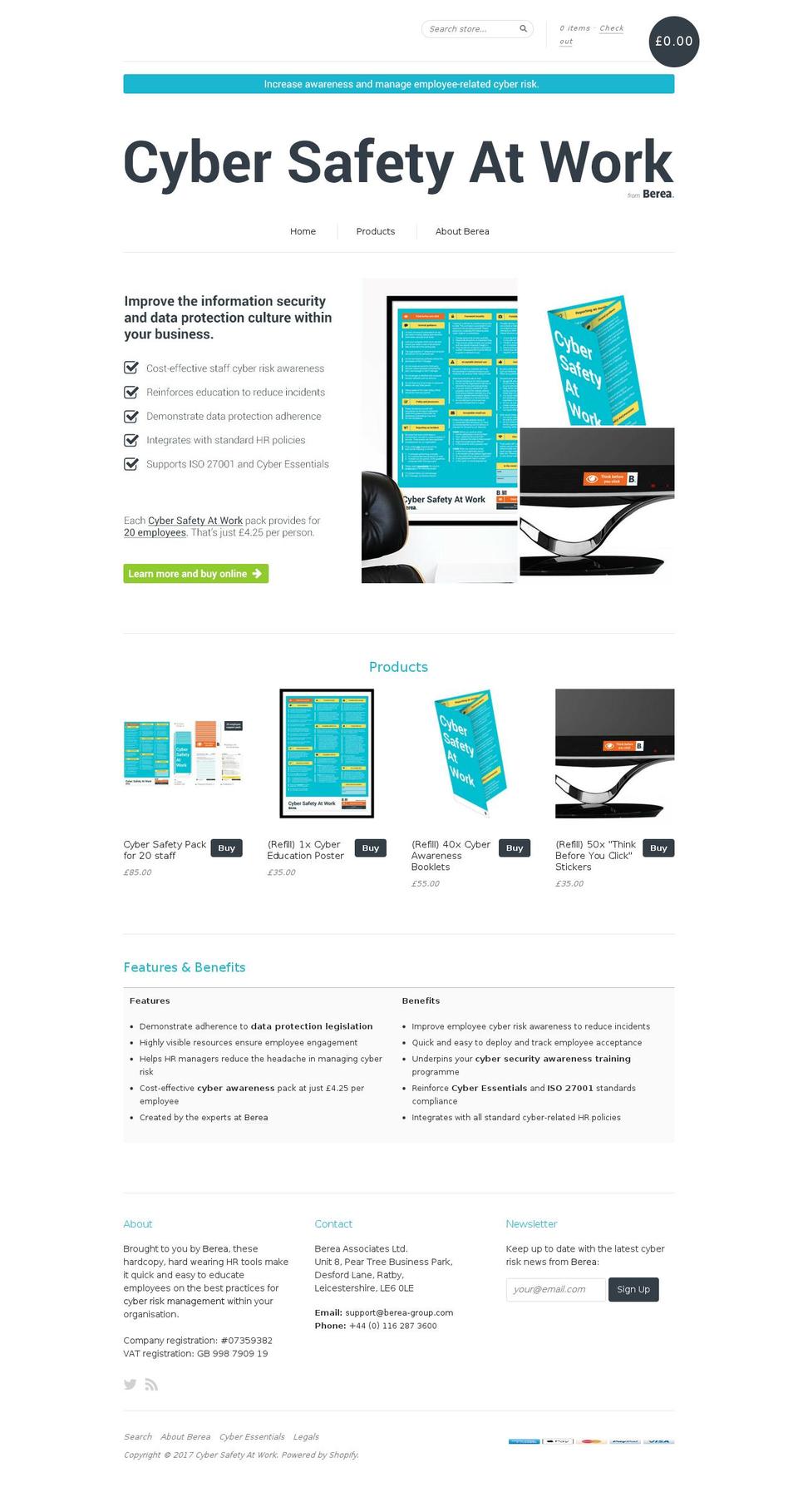 cyber-hr.com shopify website screenshot