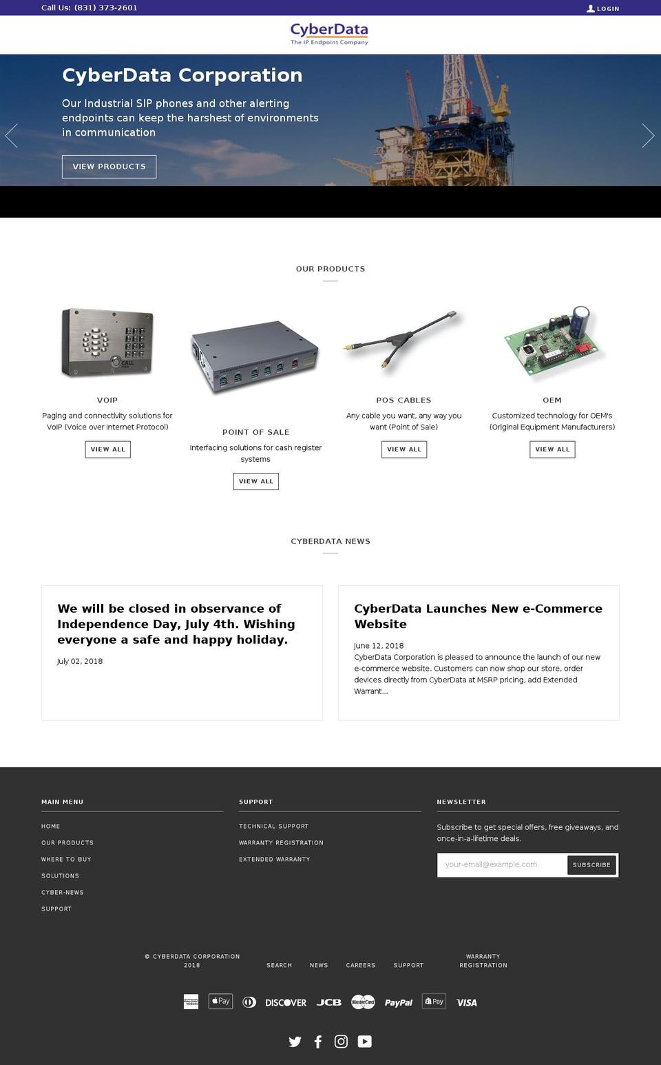 cyberdata.net shopify website screenshot