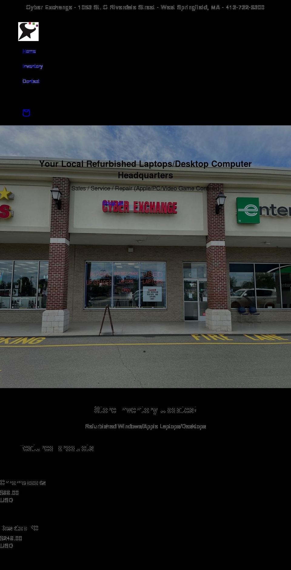 cyberexchangeonline.com shopify website screenshot