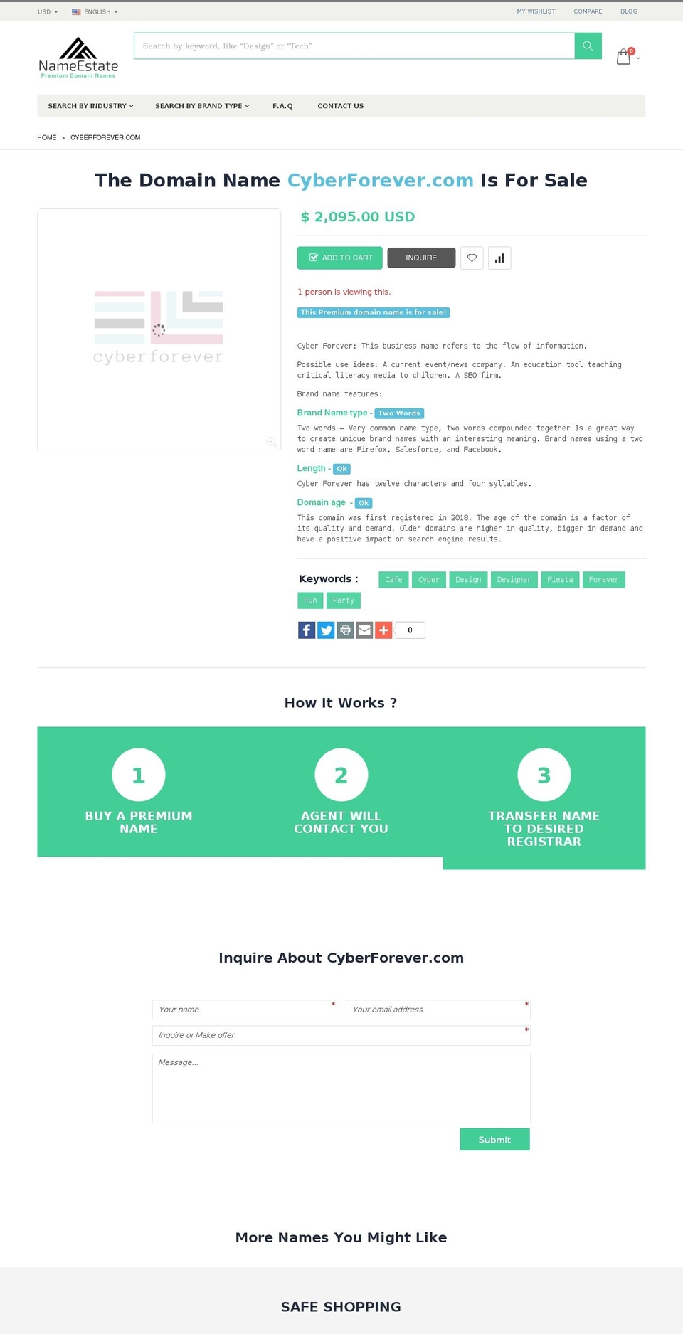 cyberforever.com shopify website screenshot