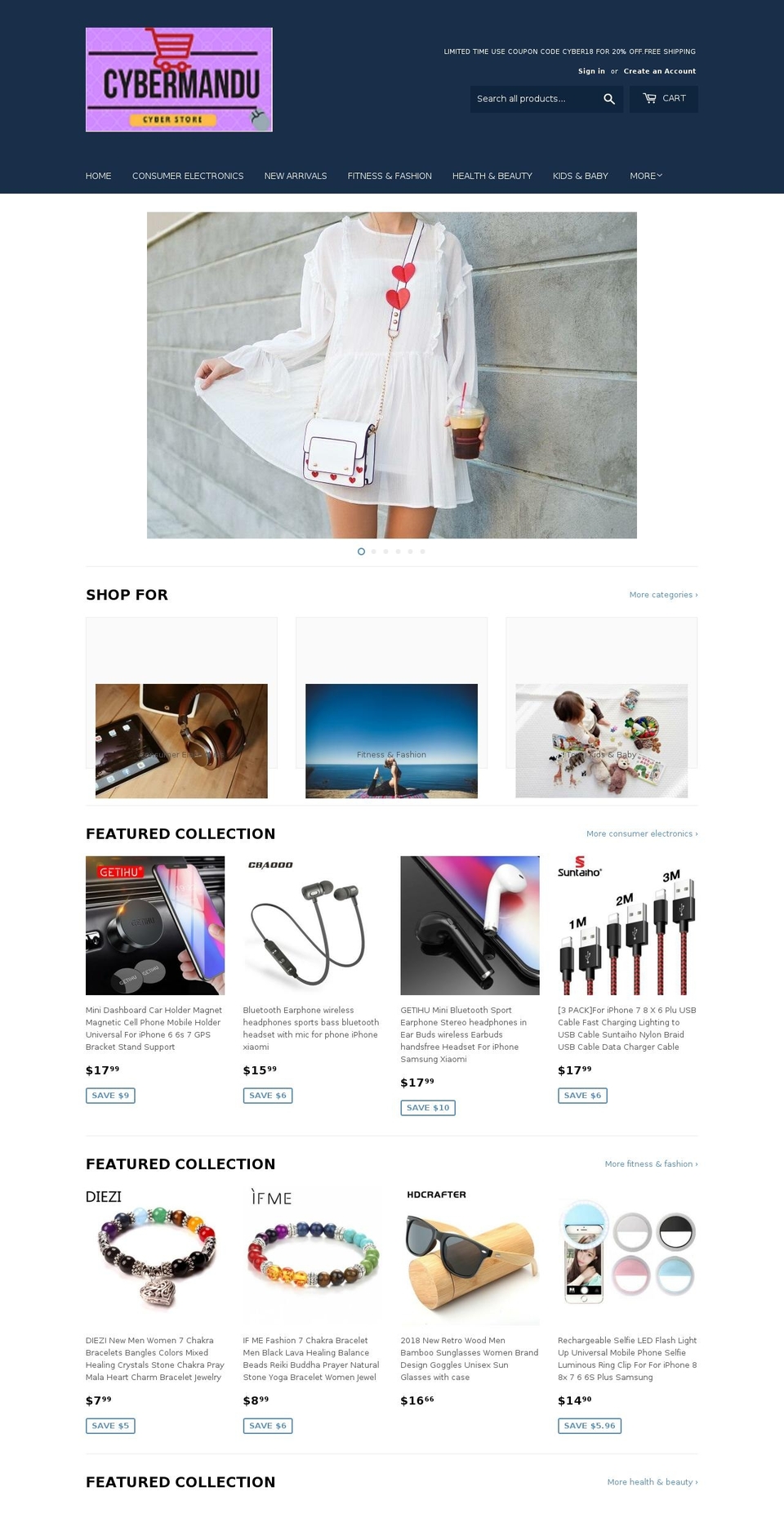cybermandu.com — Shopify storefront screenshot