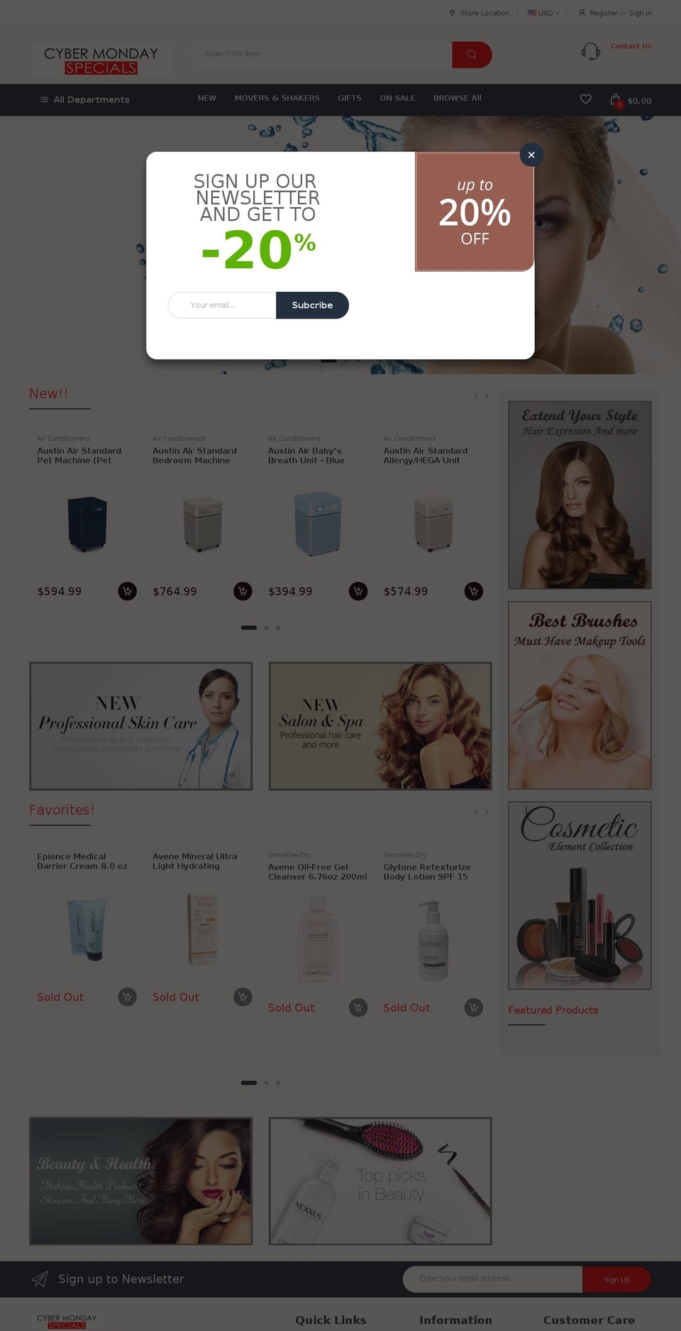 tabontech-theme Shopify theme site example cybermonday-specials.com