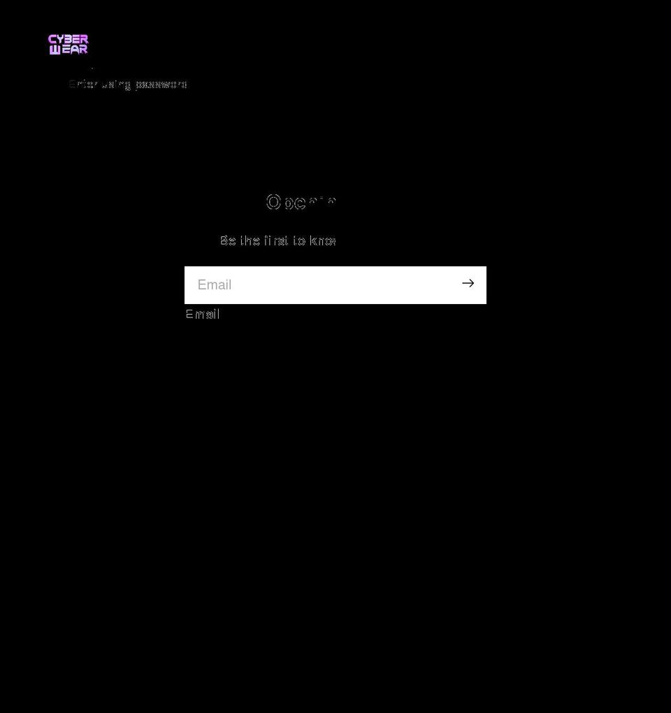 cyberwear.shop shopify website screenshot