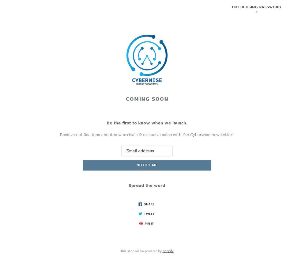 cyberwisellc.com shopify website screenshot