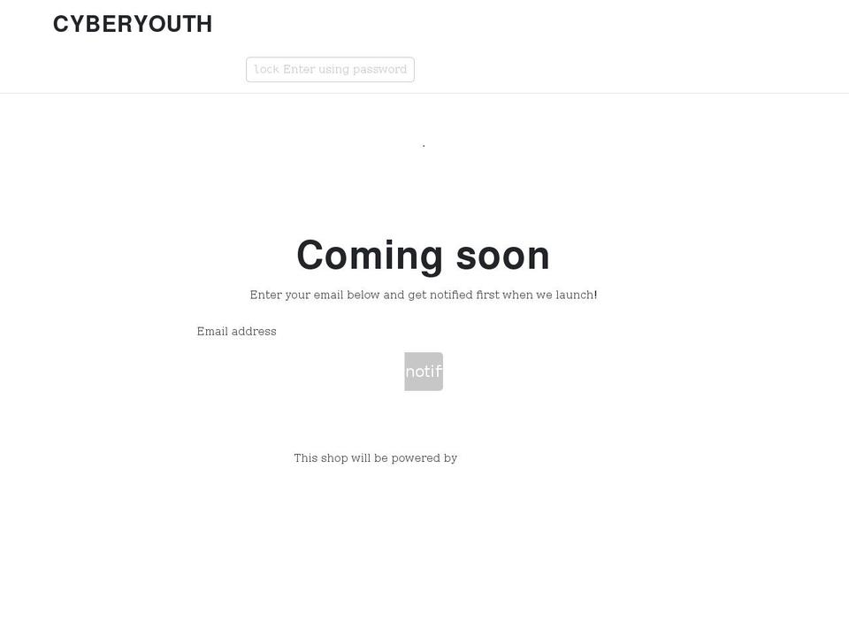 cyberyouth.net shopify website screenshot