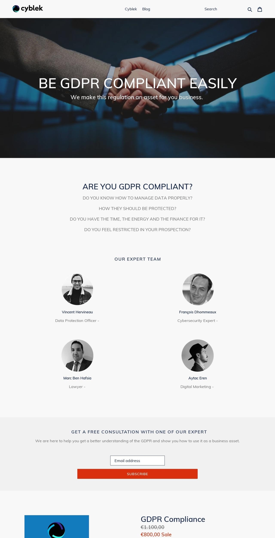cyblek.com — Shopify storefront screenshot