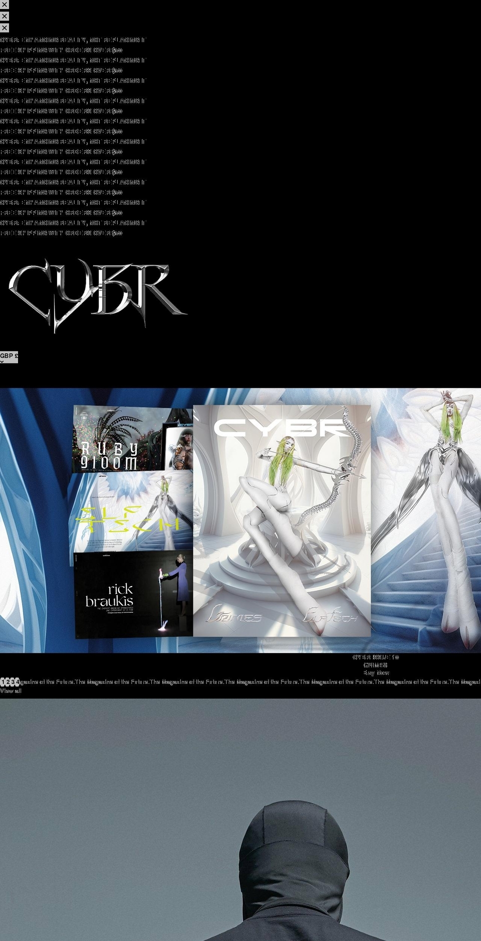 cybrmagazine.com shopify website screenshot