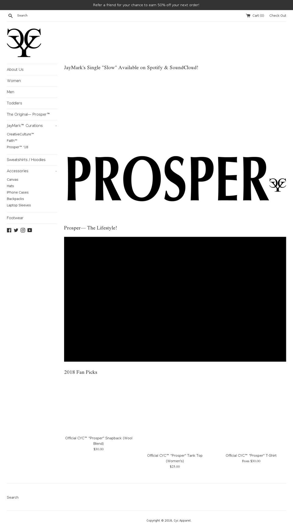 cycapparel.com — Shopify storefront screenshot