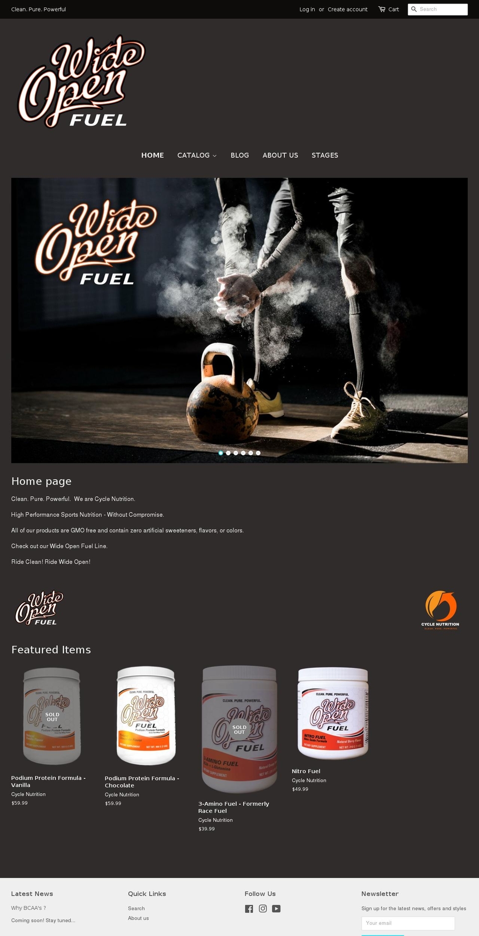 cycle-nutrition.com shopify website screenshot