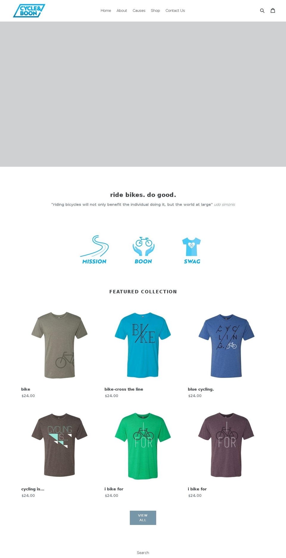 cycleandboon.com — Shopify storefront screenshot