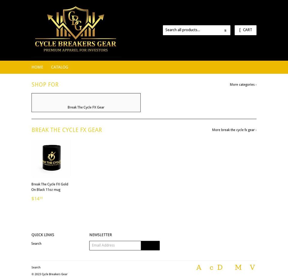 cyclebreakersgear.com shopify website screenshot
