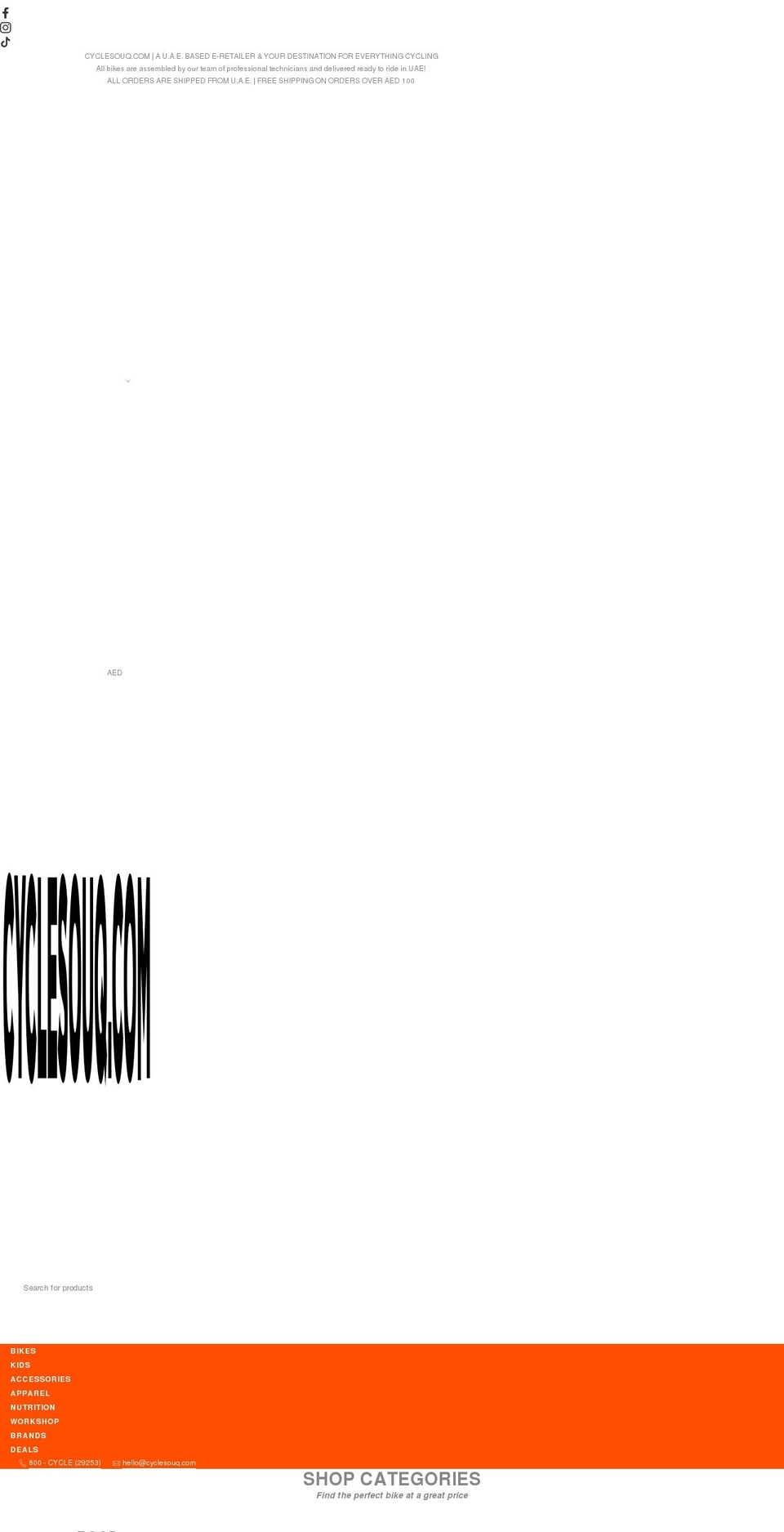 cyclesouq.com — Shopify storefront screenshot