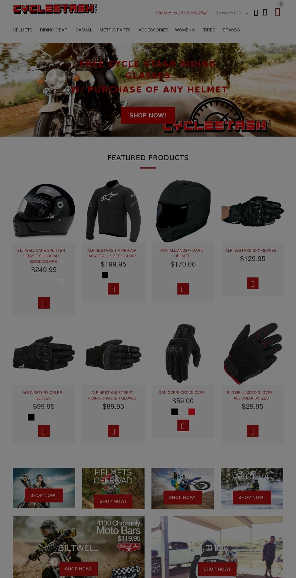 cyclestash.com — Shopify storefront screenshot