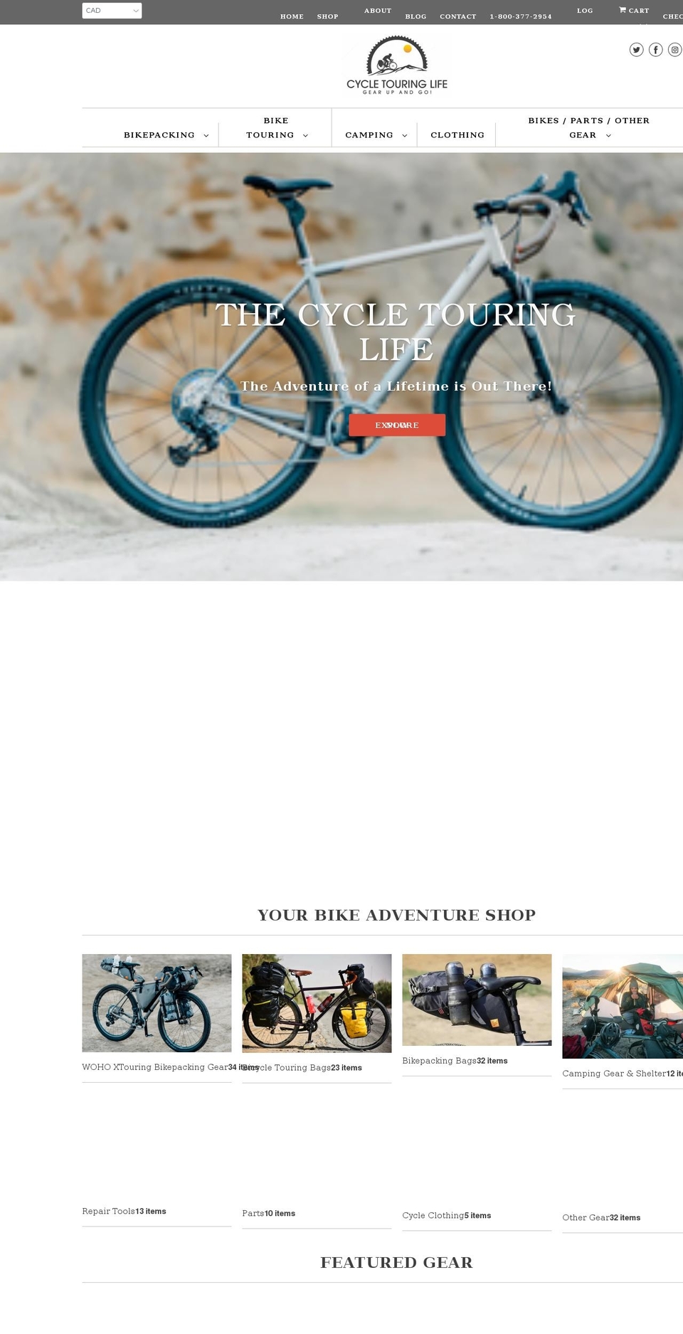 cycletouring.shop shopify website screenshot