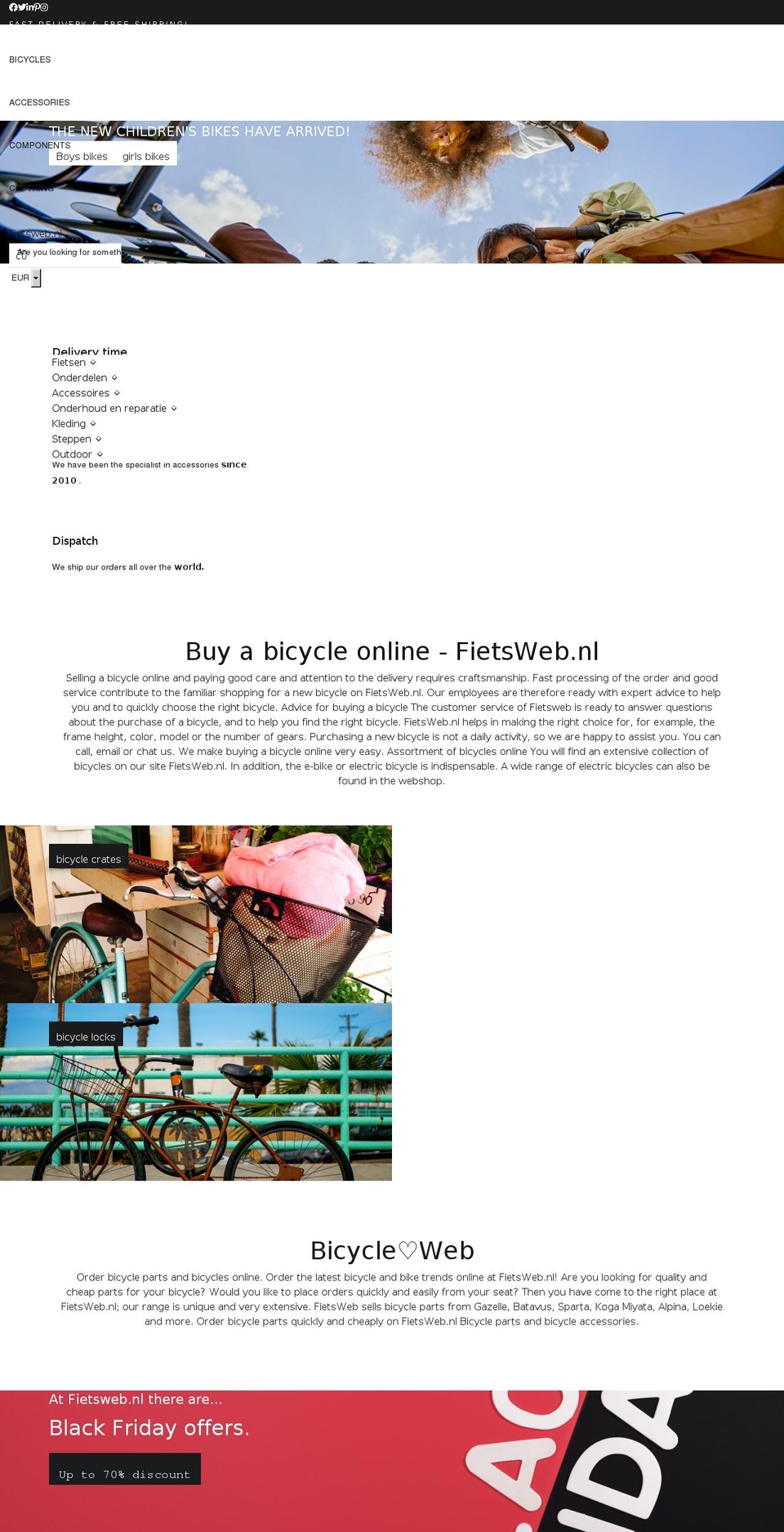 cycleweb.nl shopify website screenshot