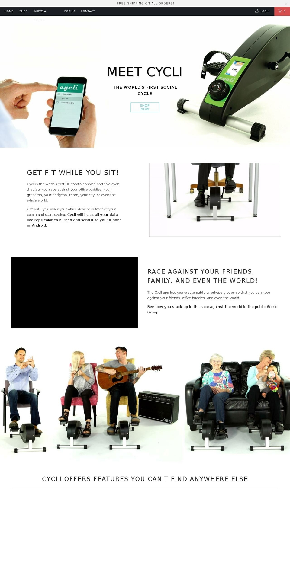 cycli.com shopify website screenshot